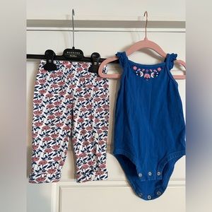 $4 ADD ON h&m Matching Set floral Carter’s 9M Zara Old Navy‎